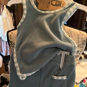 Rabbit bear organic cute light teal nwt size 3-6 months